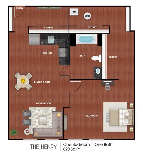 The Henry - 1 Bedroom 1 Bath
